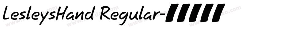 LesleysHand Regular字体转换